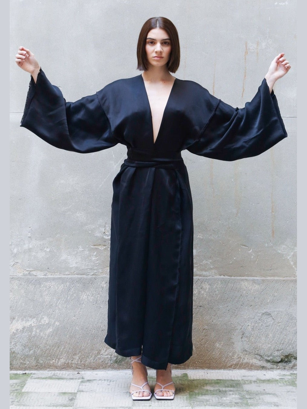 Bemberg Kimono Wrap Dress - Courbe et Compagnie