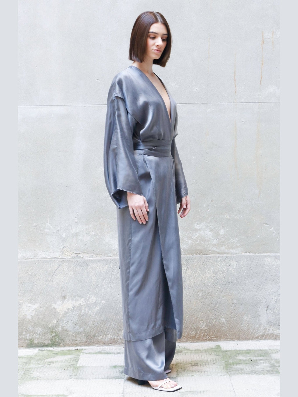 Bemberg Kimono Wrap Dress - Courbe et Compagnie