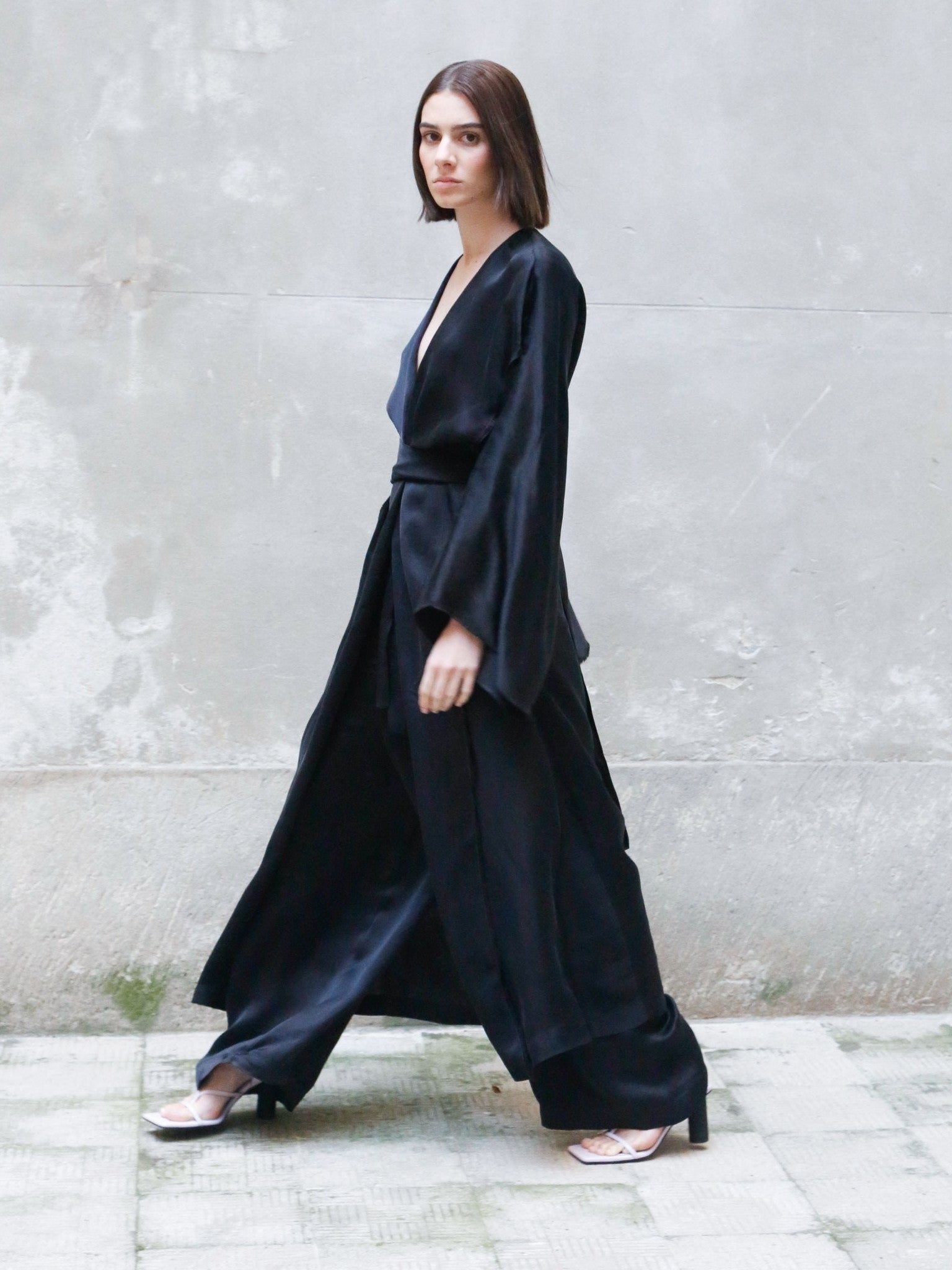 Bemberg Kimono Wrap Dress - Courbe et Compagnie