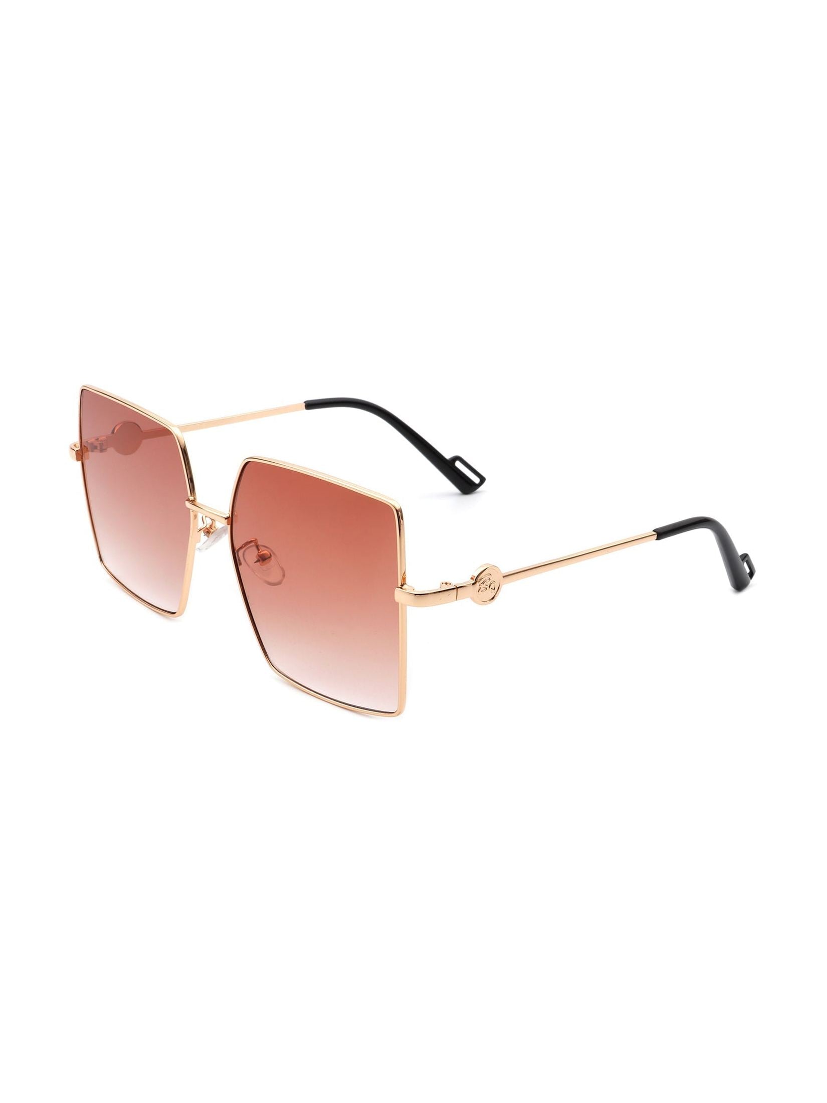 Benazia - Square Oversize Flat Top Large Tinted Women Fashion Sunglasses - Courbe et Compagnie