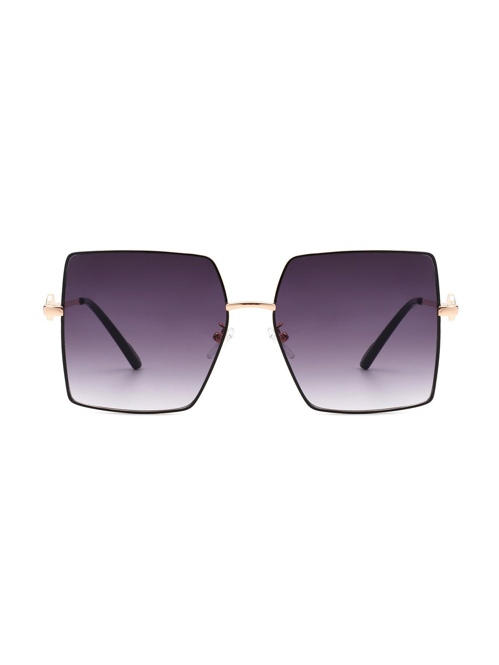 Benazia - Square Oversize Flat Top Large Tinted Women Fashion Sunglasses - Courbe et Compagnie