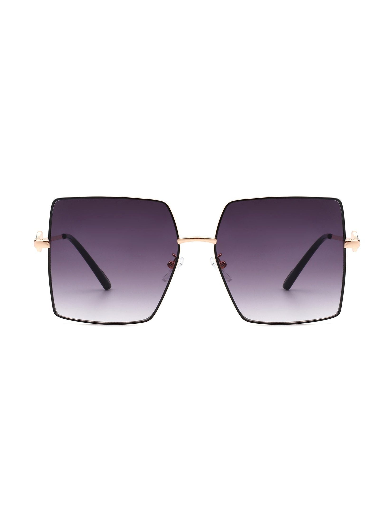 Benazia - Square Oversize Flat Top Large Tinted Women Fashion Sunglasses - Courbe et Compagnie