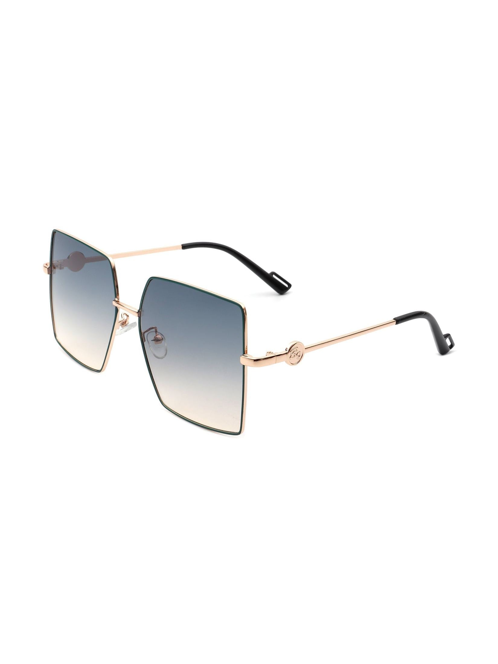 Benazia - Square Oversize Flat Top Large Tinted Women Fashion Sunglasses - Courbe et Compagnie