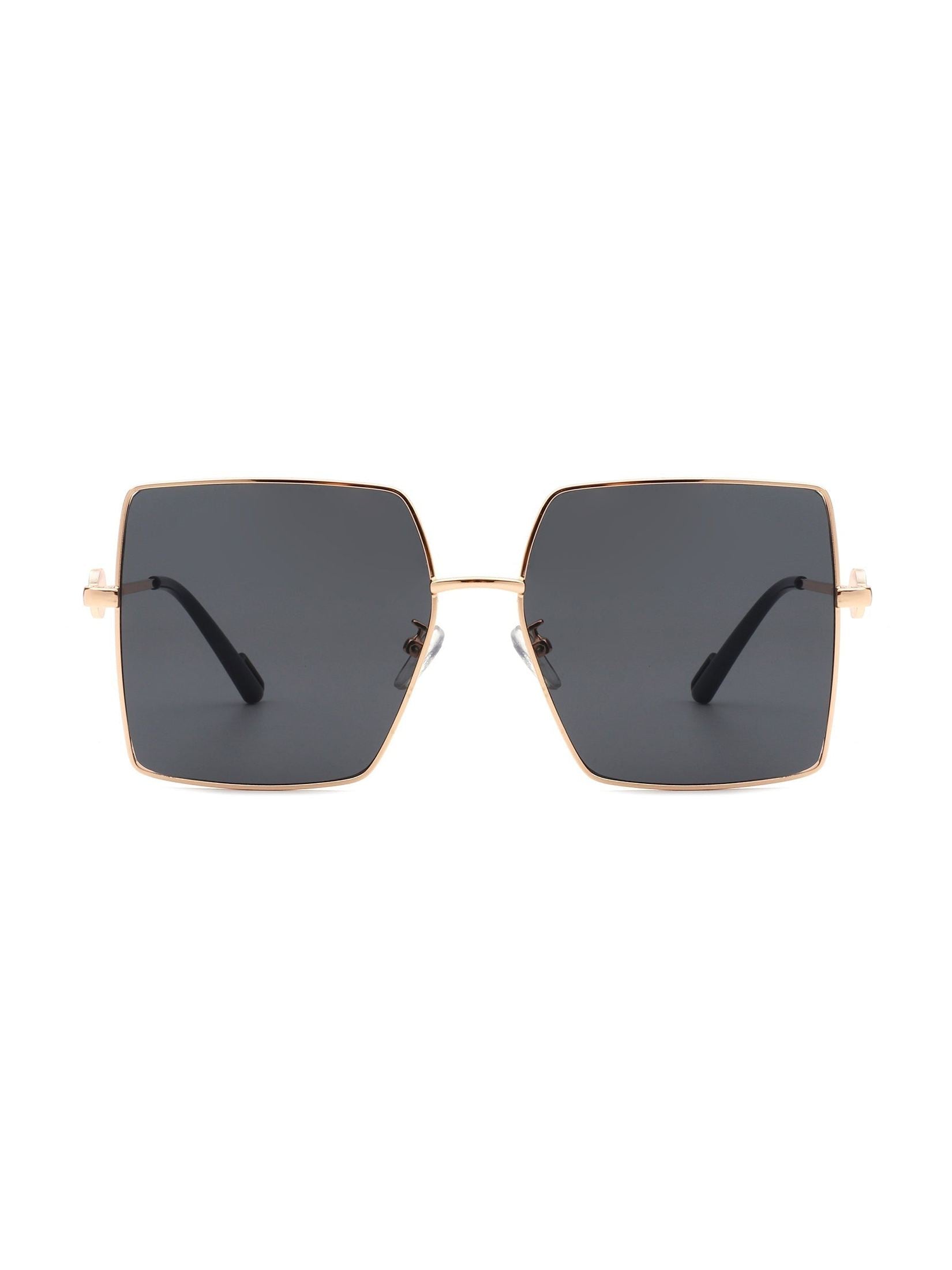 Benazia - Square Oversize Flat Top Large Tinted Women Fashion Sunglasses - Courbe et Compagnie