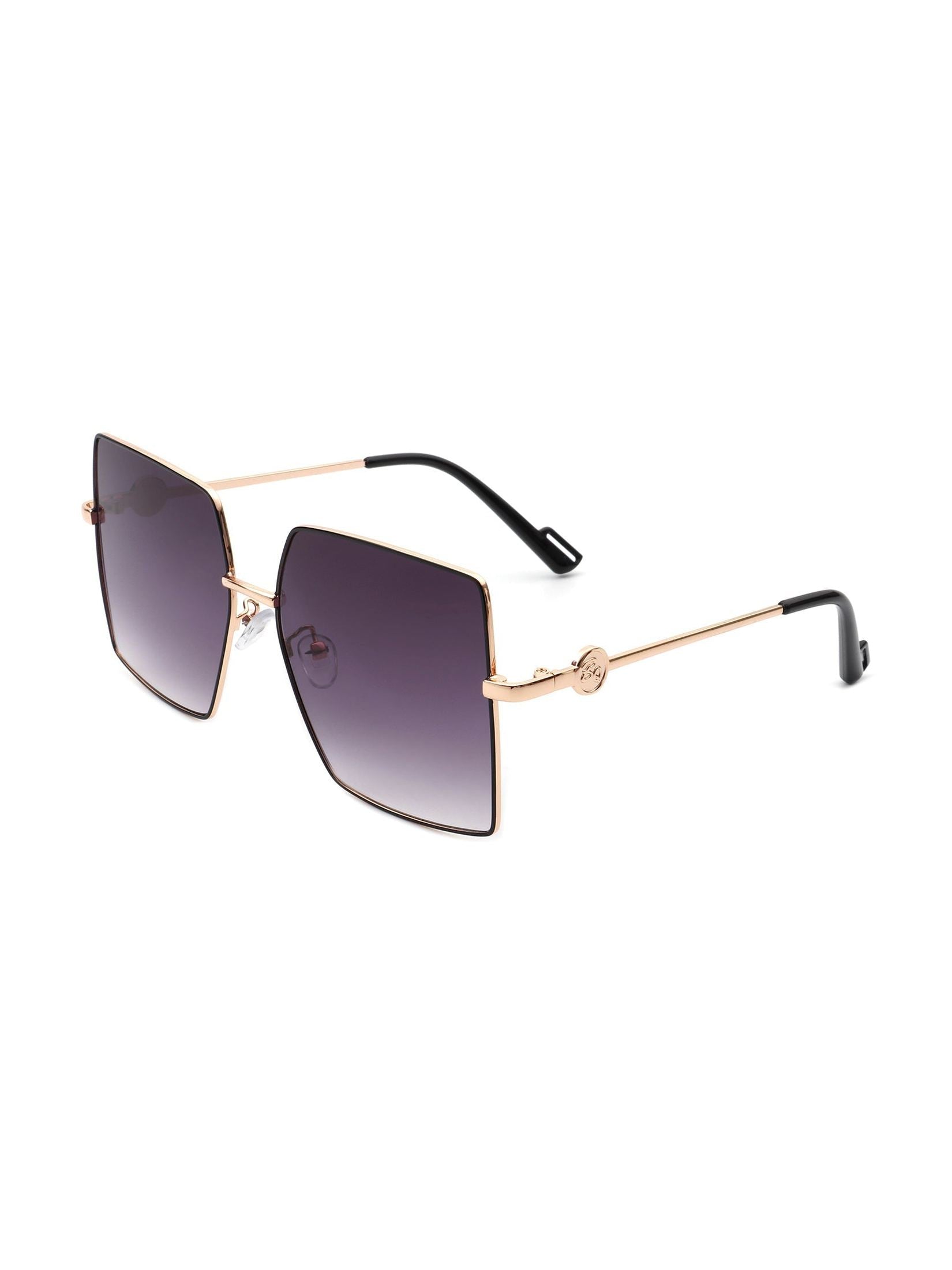 Benazia - Square Oversize Flat Top Large Tinted Women Fashion Sunglasses - Courbe et Compagnie
