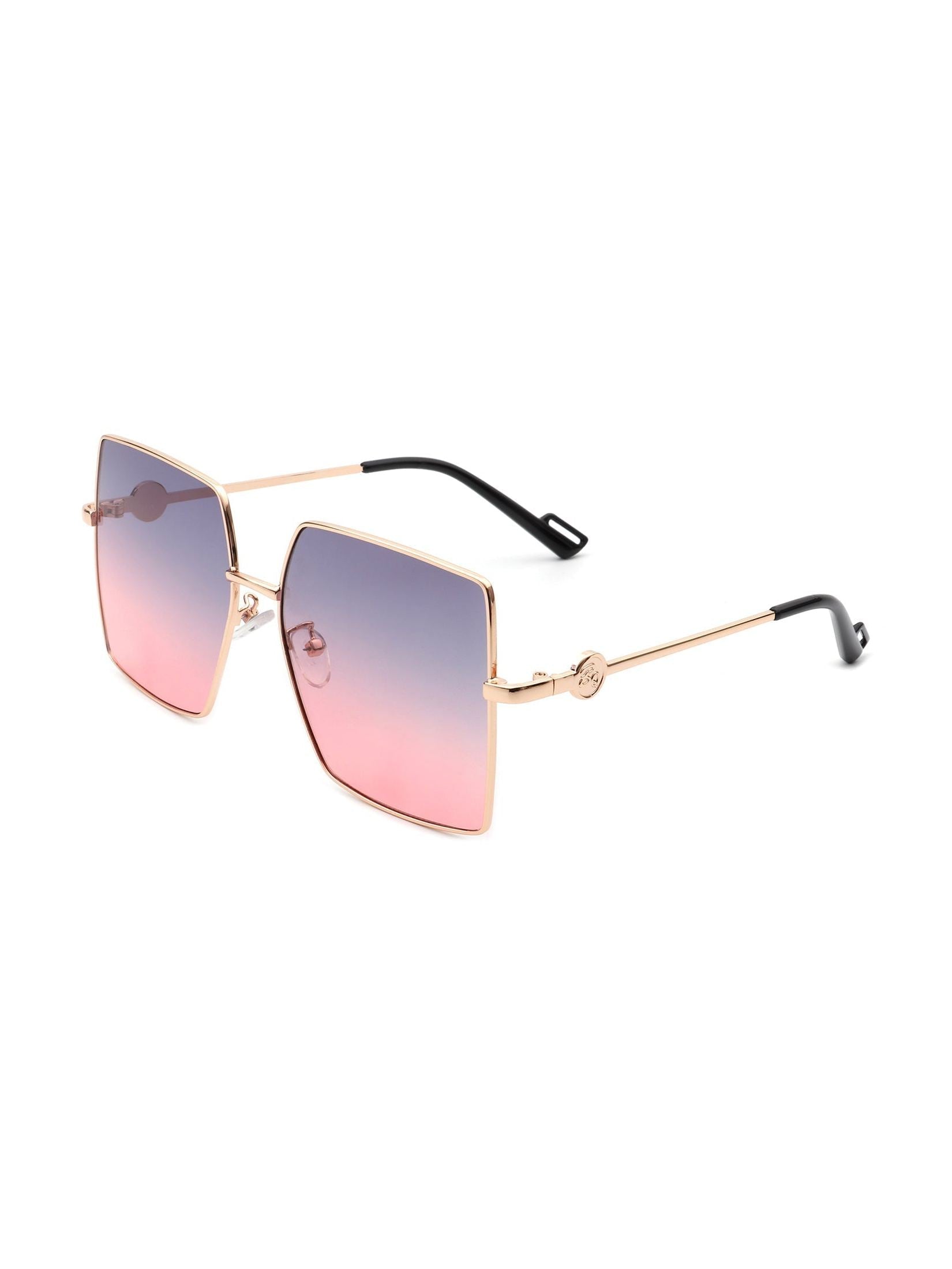Benazia - Square Oversize Flat Top Large Tinted Women Fashion Sunglasses - Courbe et Compagnie