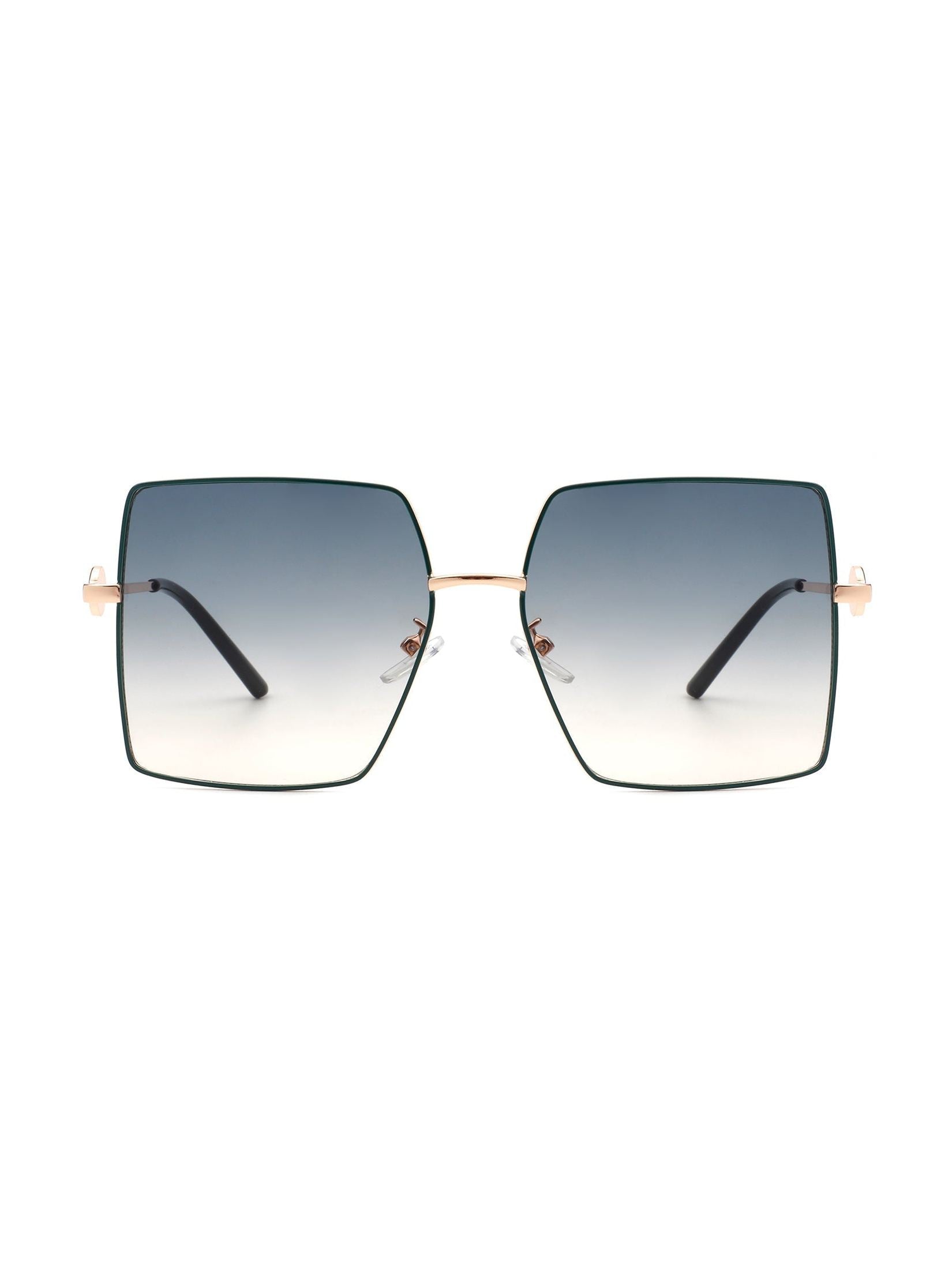 Benazia - Square Oversize Flat Top Large Tinted Women Fashion Sunglasses - Courbe et Compagnie