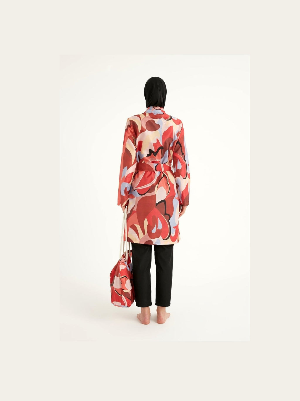 Black Full Coverage Modest Swimwear Set for Women R2515 - Courbe et Compagnie