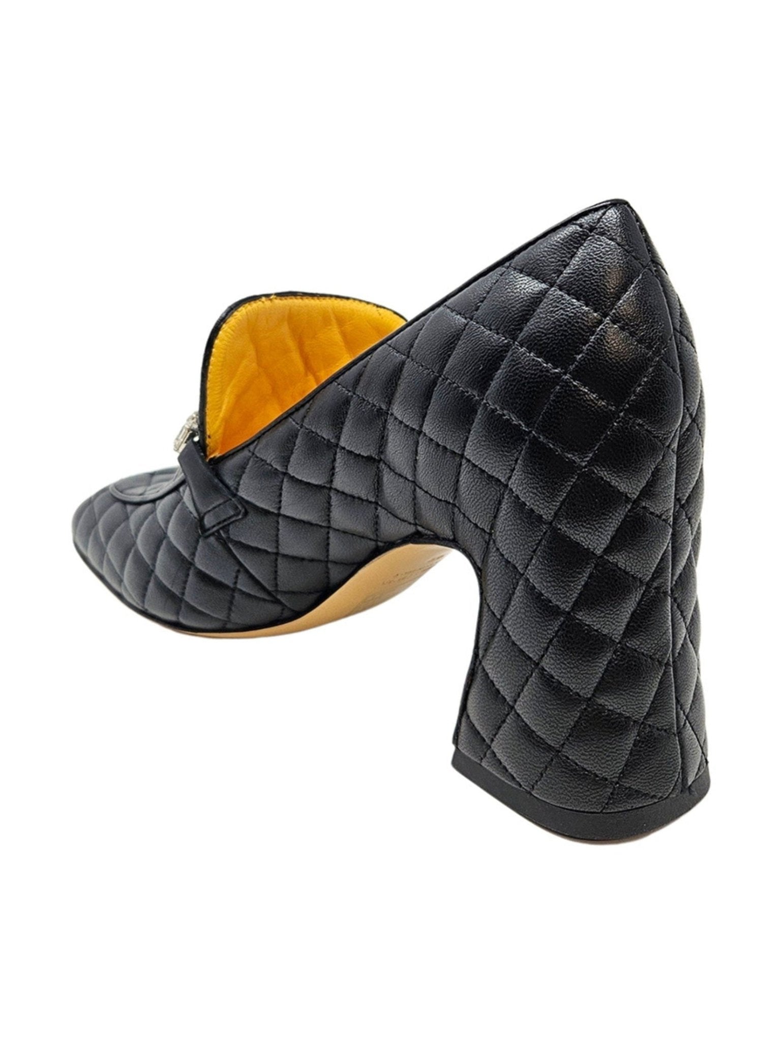 Black Leather Quilted Loafer - Courbe et Compagnie