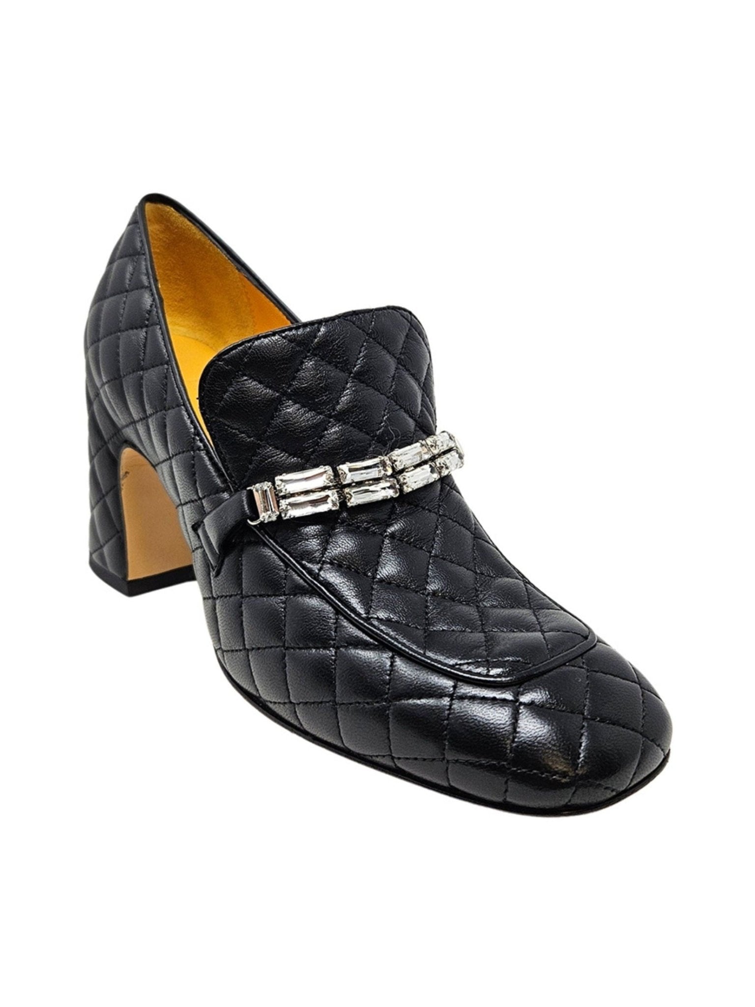 Black Leather Quilted Loafer - Courbe et Compagnie