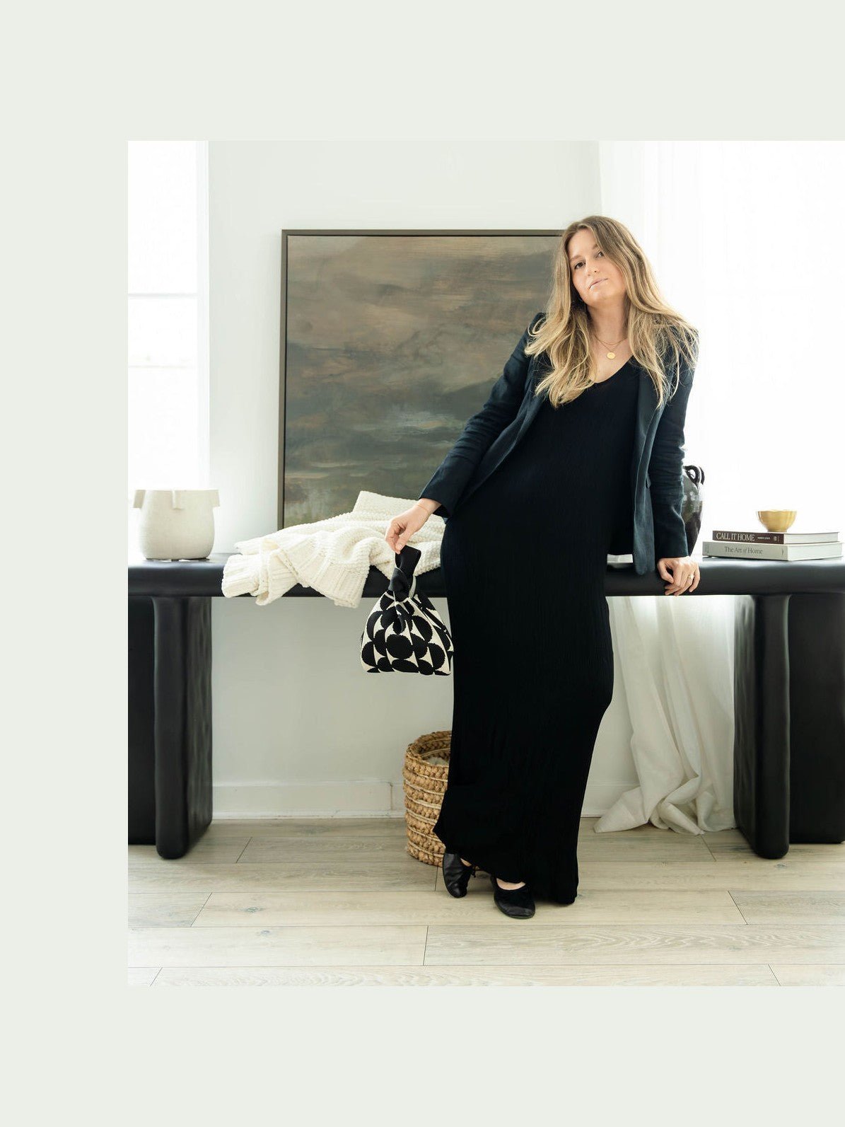 Black Portobello Handbag - Courbe et Compagnie