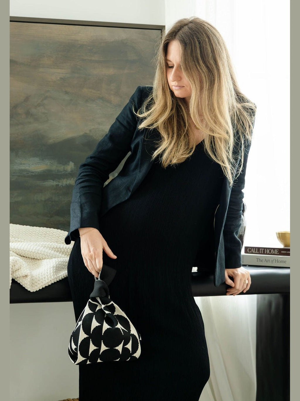 Black Portobello Handbag - Courbe et Compagnie