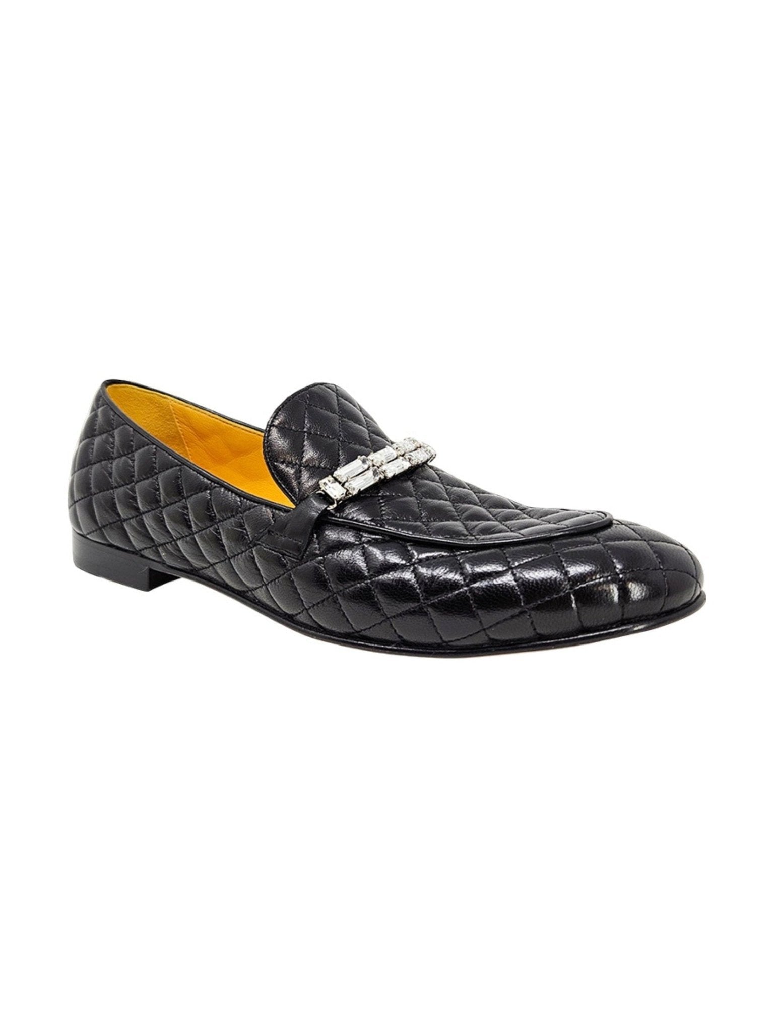 Black Quilted Flat Loafer — Women's Casual Dress Shoes - Courbe et Compagnie