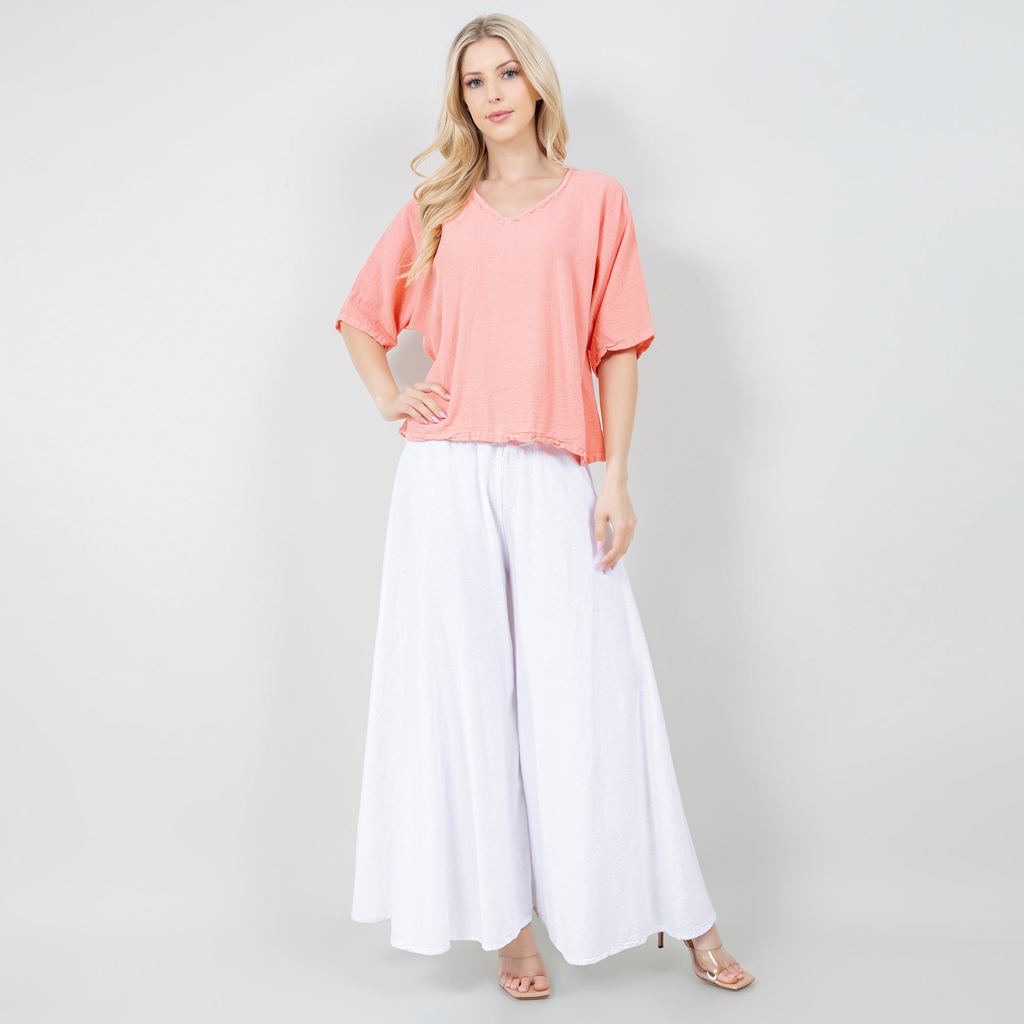 Blanche Pants - 100% Cotton Gauze - Courbe et Compagnie