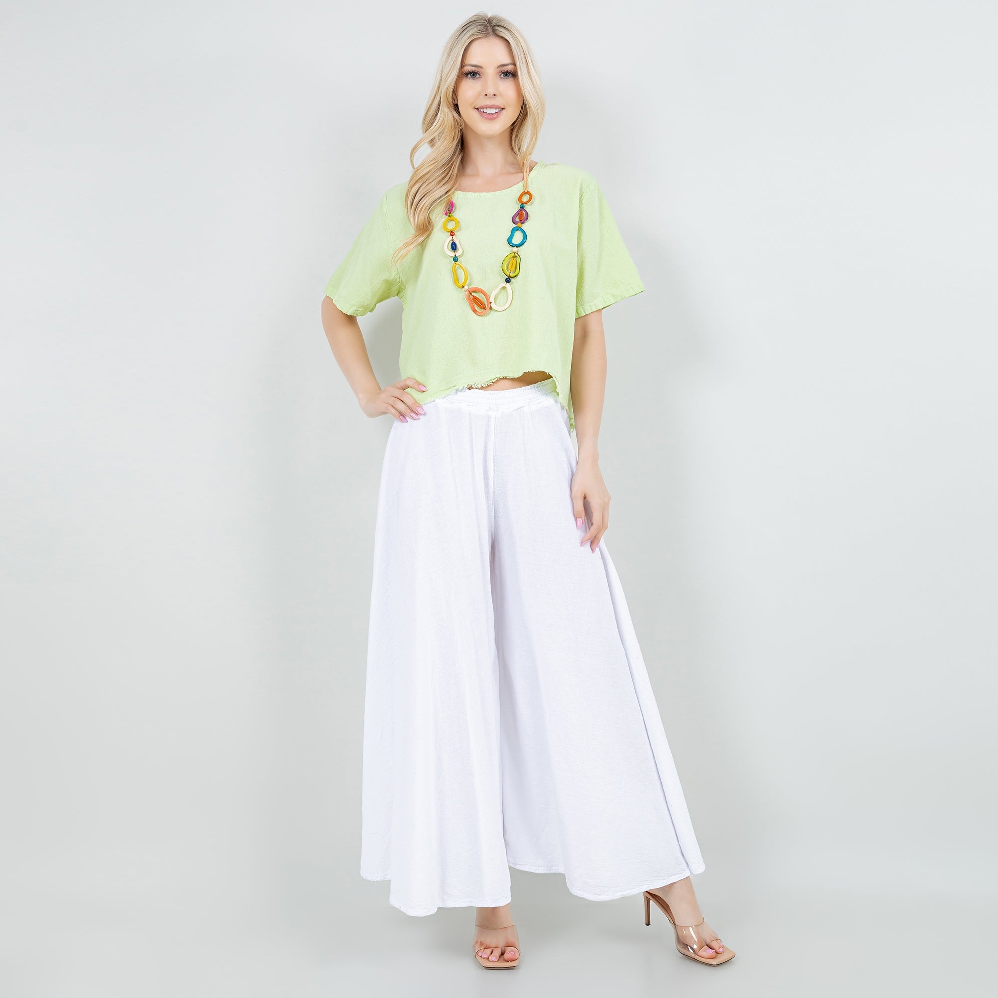 Blanche Pants - 100% Cotton Gauze - Courbe et Compagnie