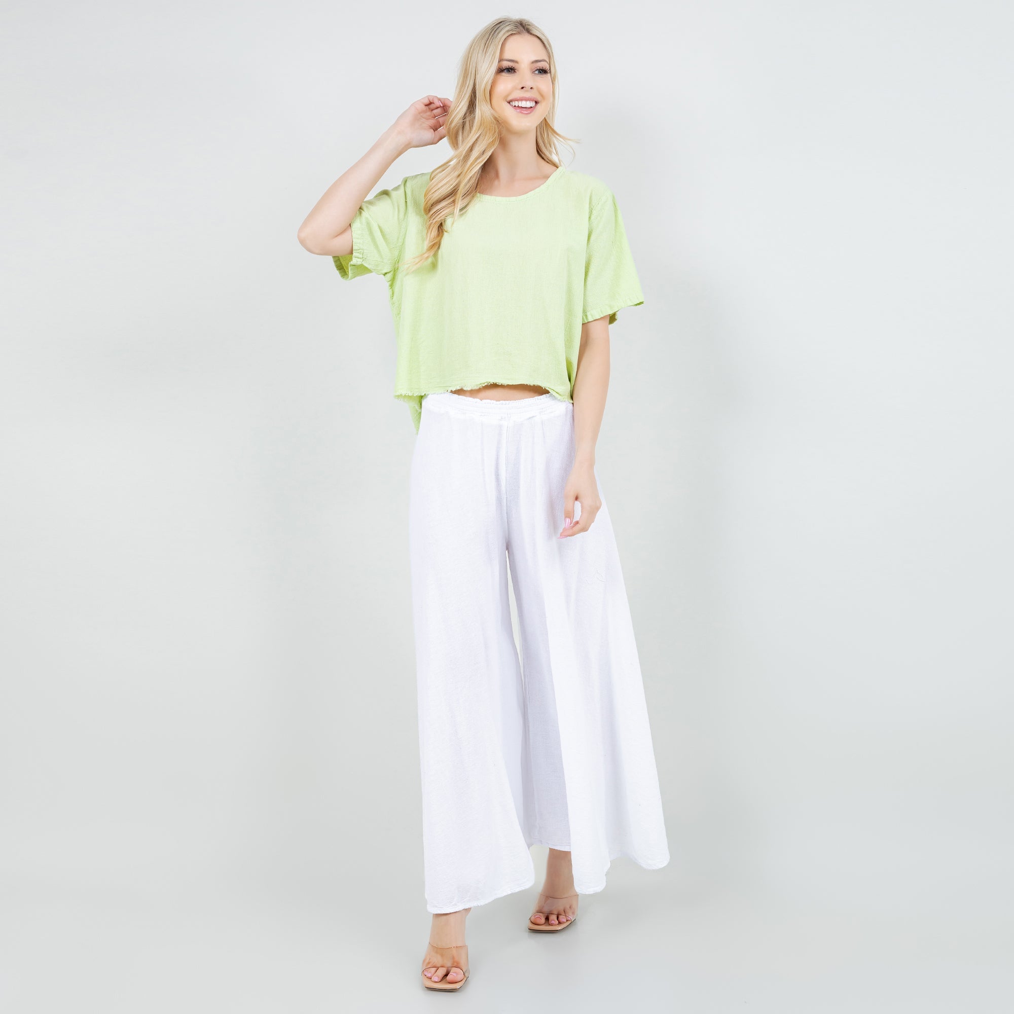 Blanche Pants - 100% Cotton Gauze - Courbe et Compagnie