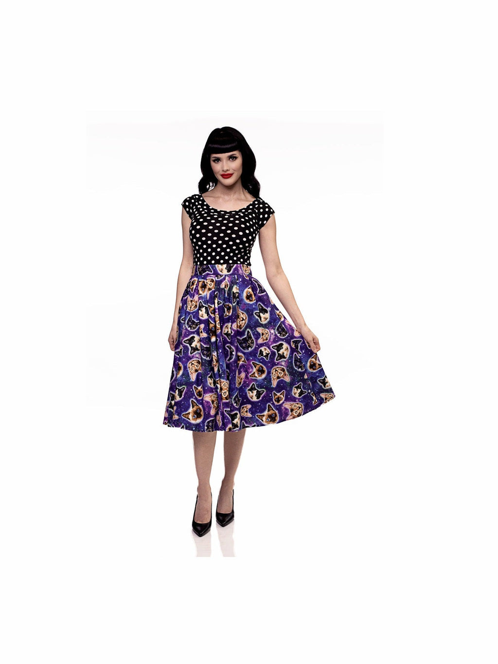 Boat Neck Top in Polka Dots - Courbe et Compagnie