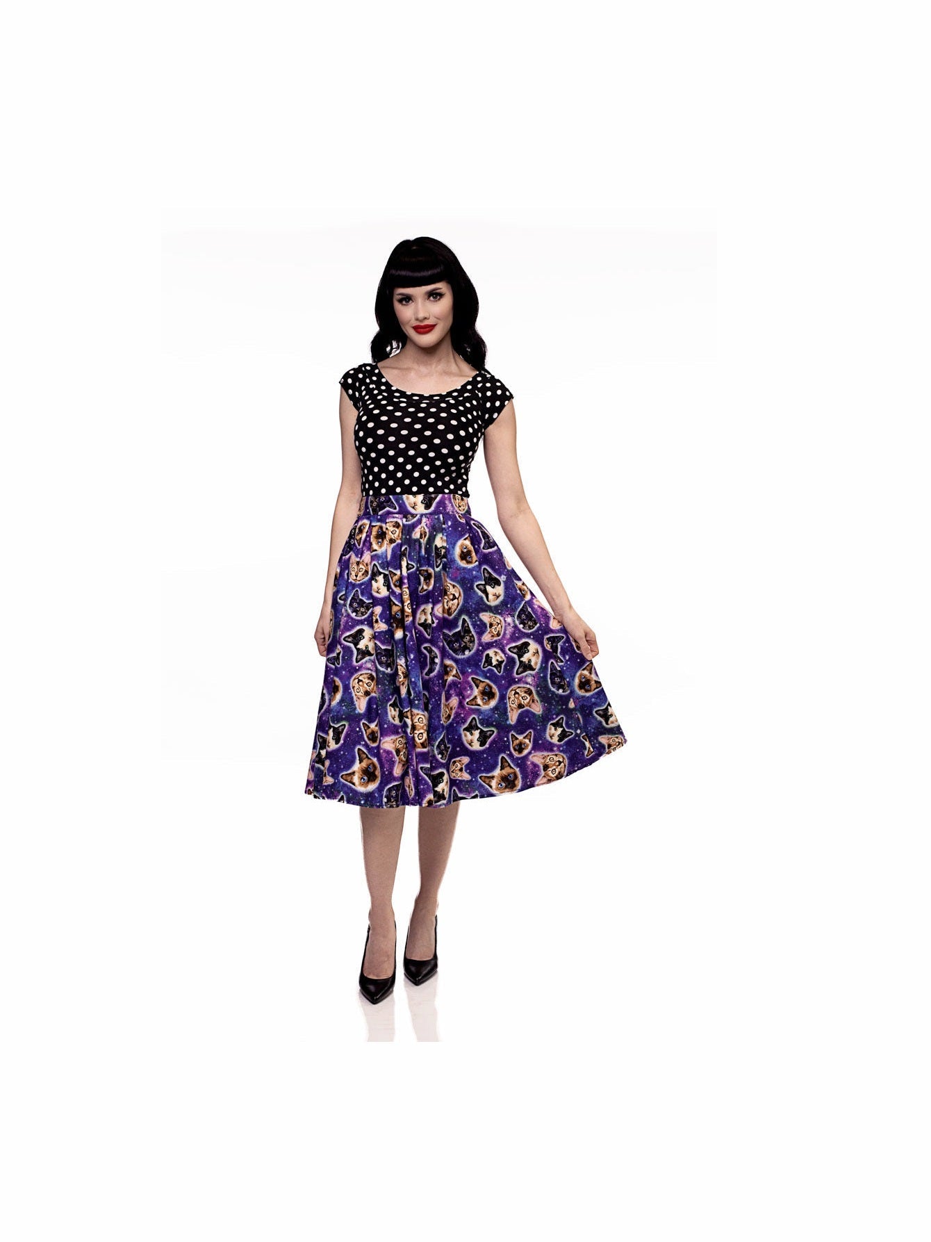 Boat Neck Top in Polka Dots - Courbe et Compagnie