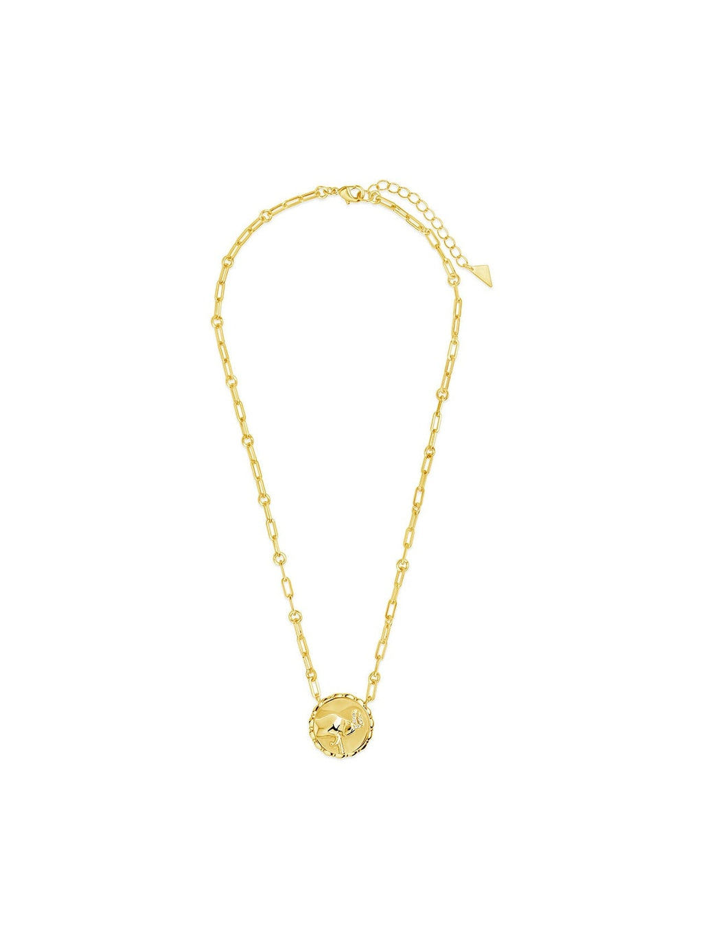 Bold CZ Zodiac Link Pendant Necklace - Courbe et Compagnie