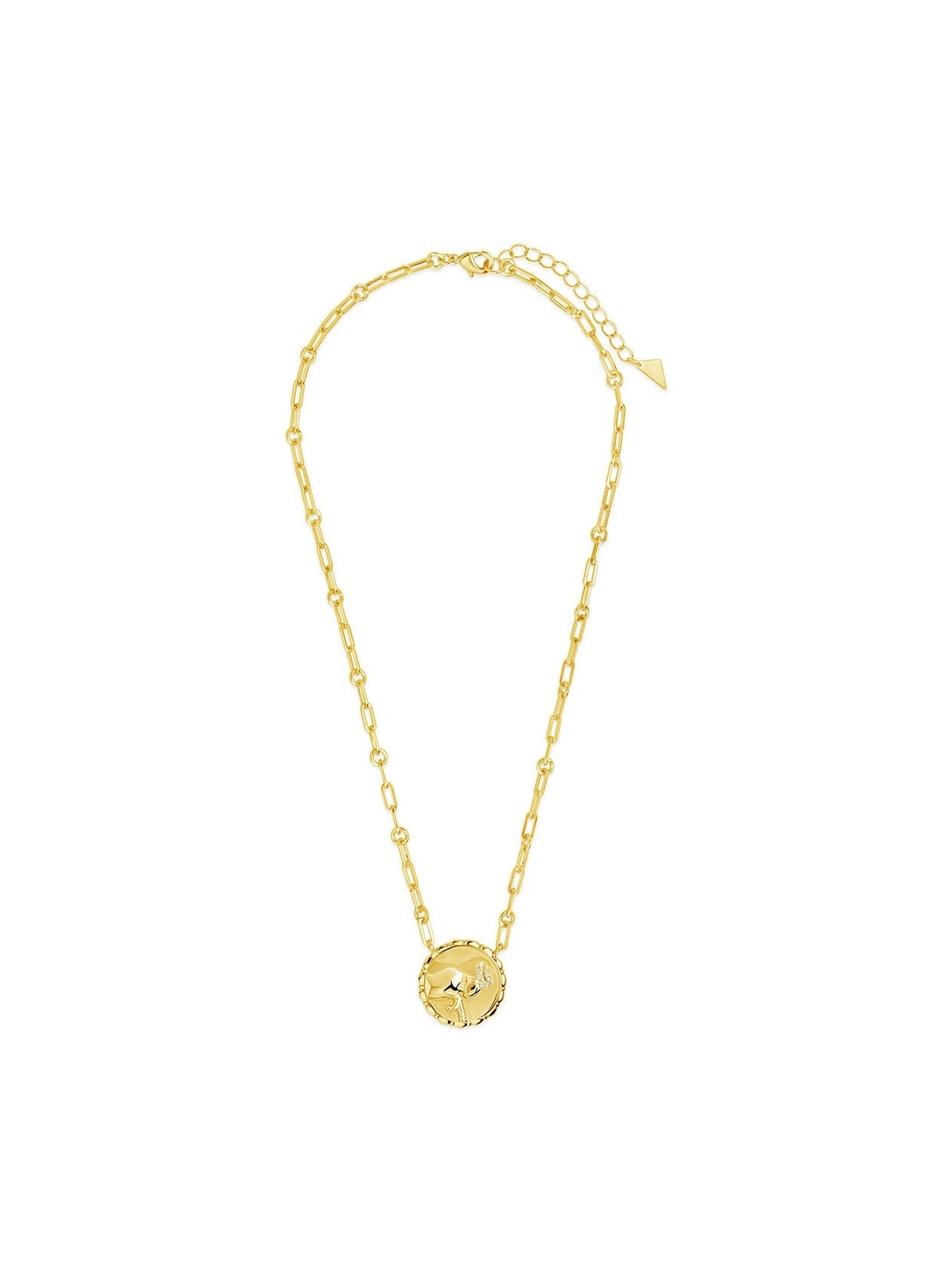 Bold CZ Zodiac Link Pendant Necklace - Courbe et Compagnie