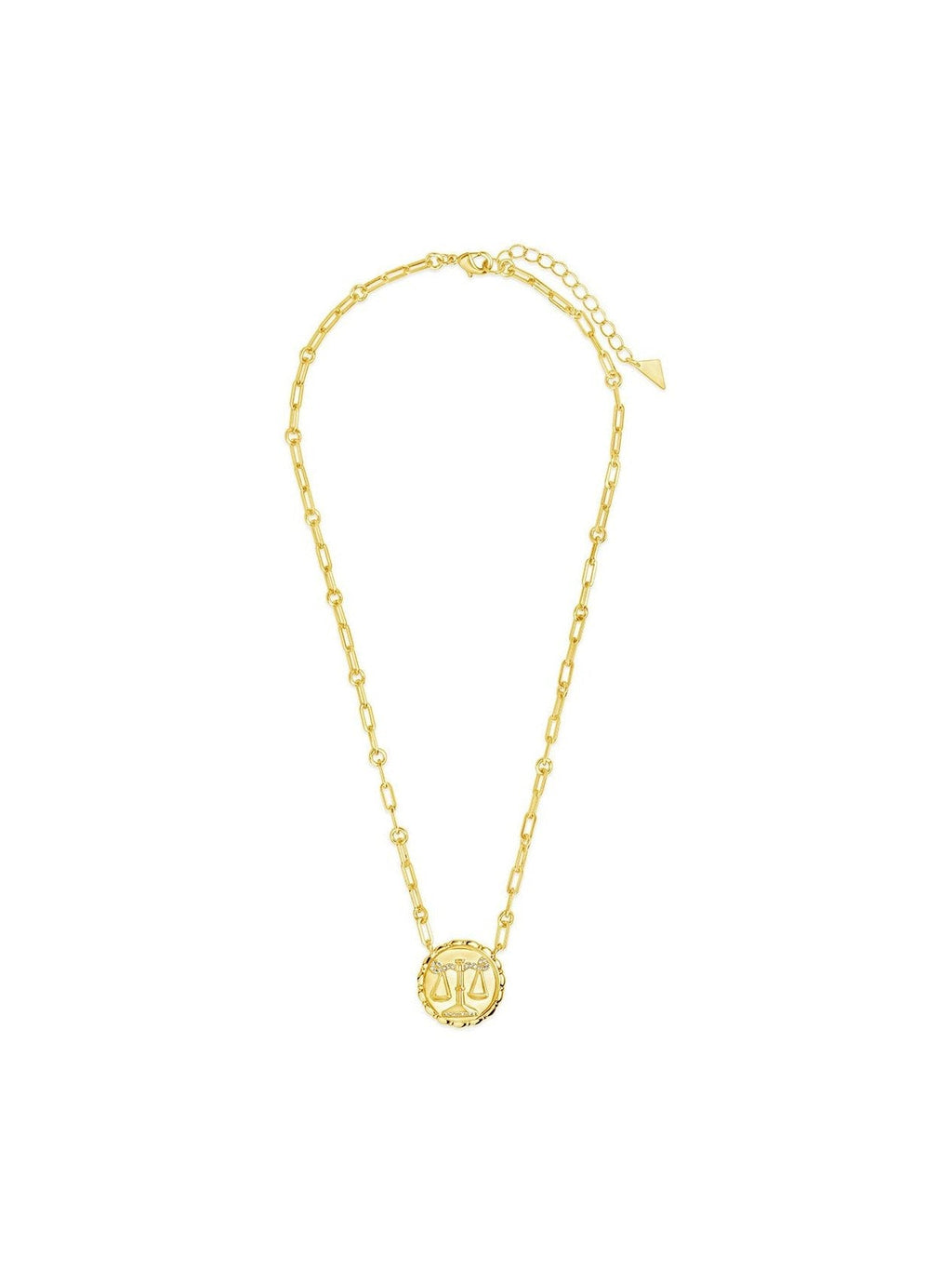 Bold CZ Zodiac Link Pendant Necklace - Courbe et Compagnie