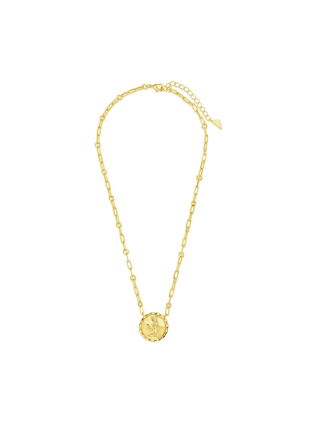 Bold CZ Zodiac Link Pendant Necklace - Courbe et Compagnie