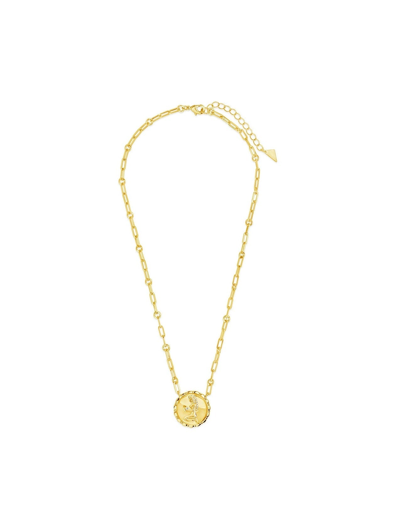 Bold CZ Zodiac Link Pendant Necklace - Courbe et Compagnie