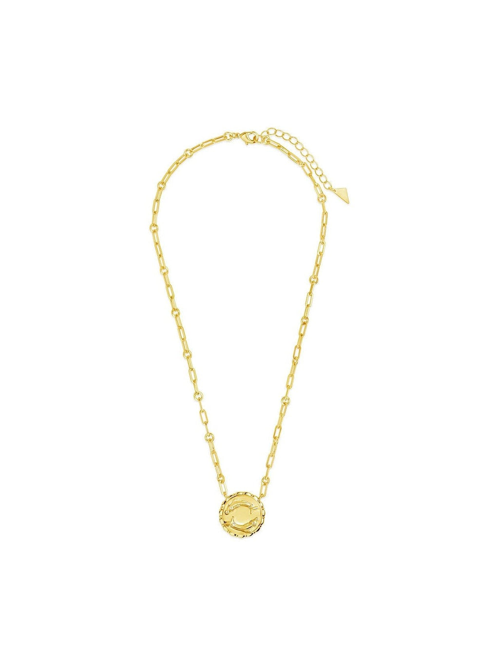 Bold CZ Zodiac Link Pendant Necklace - Courbe et Compagnie
