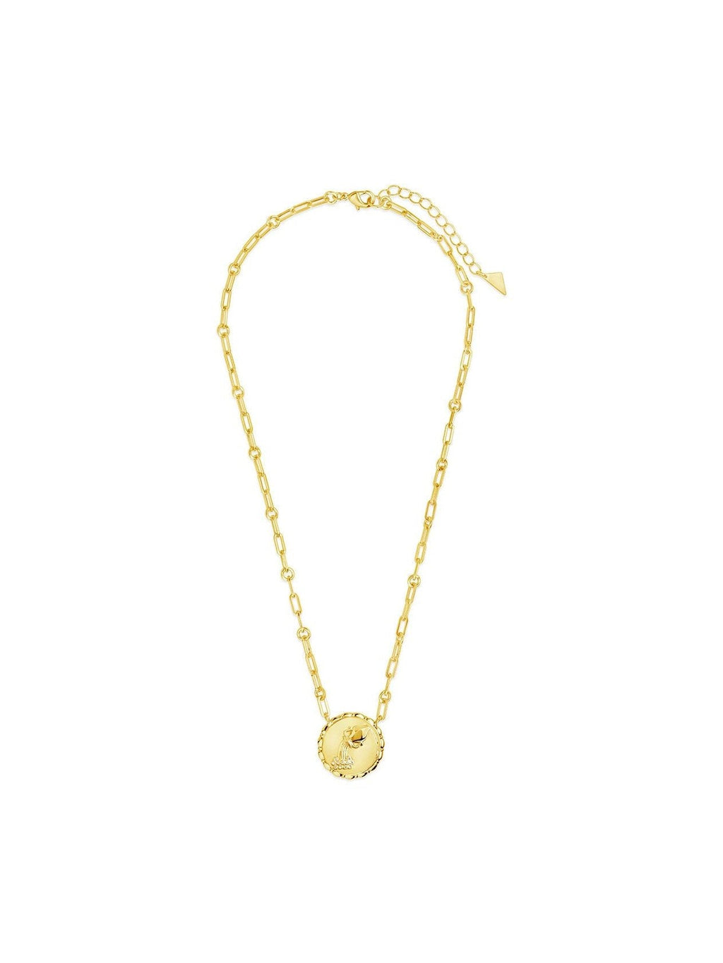 Bold CZ Zodiac Link Pendant Necklace - Courbe et Compagnie