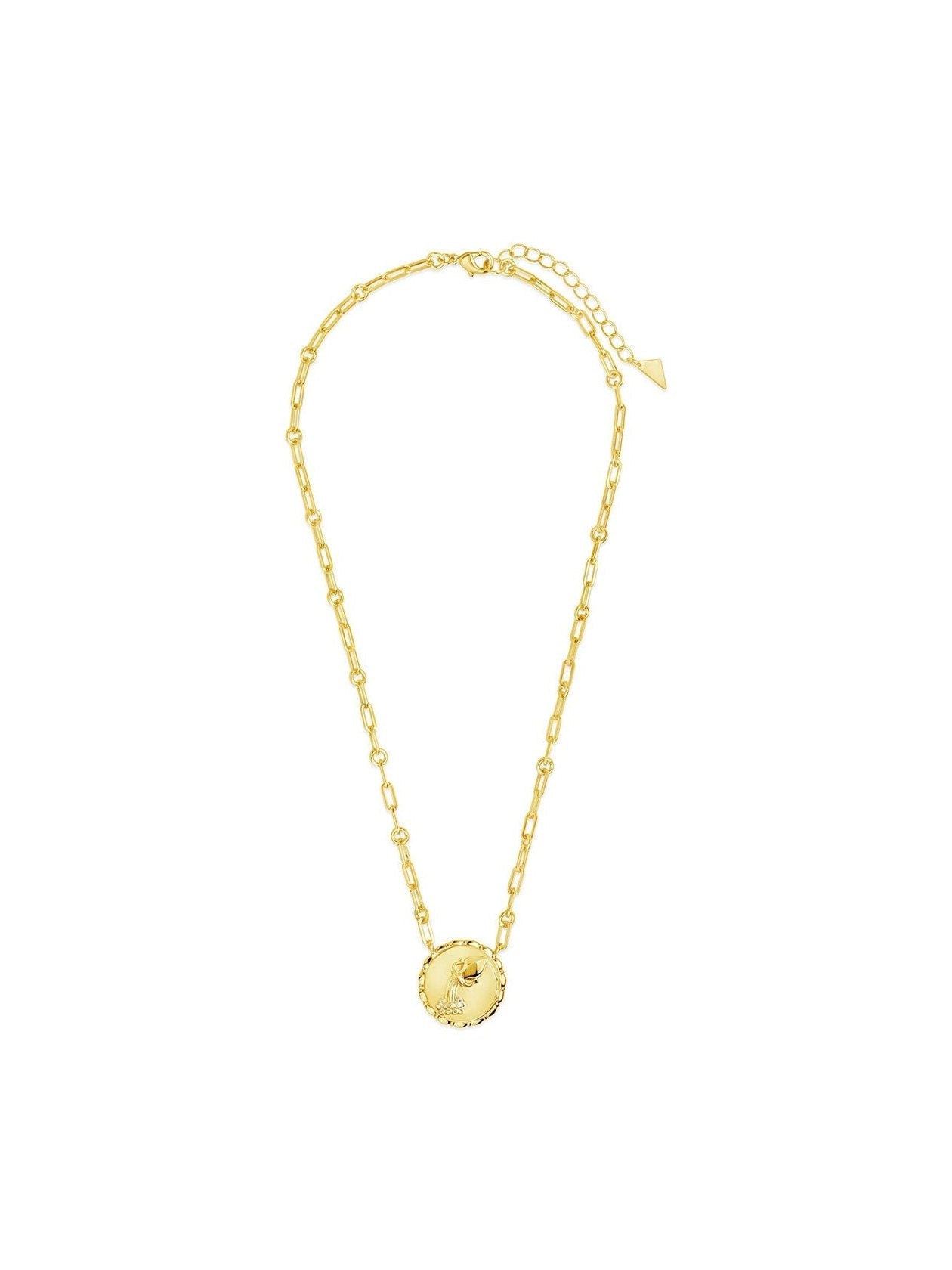 Bold CZ Zodiac Link Pendant Necklace - Courbe et Compagnie