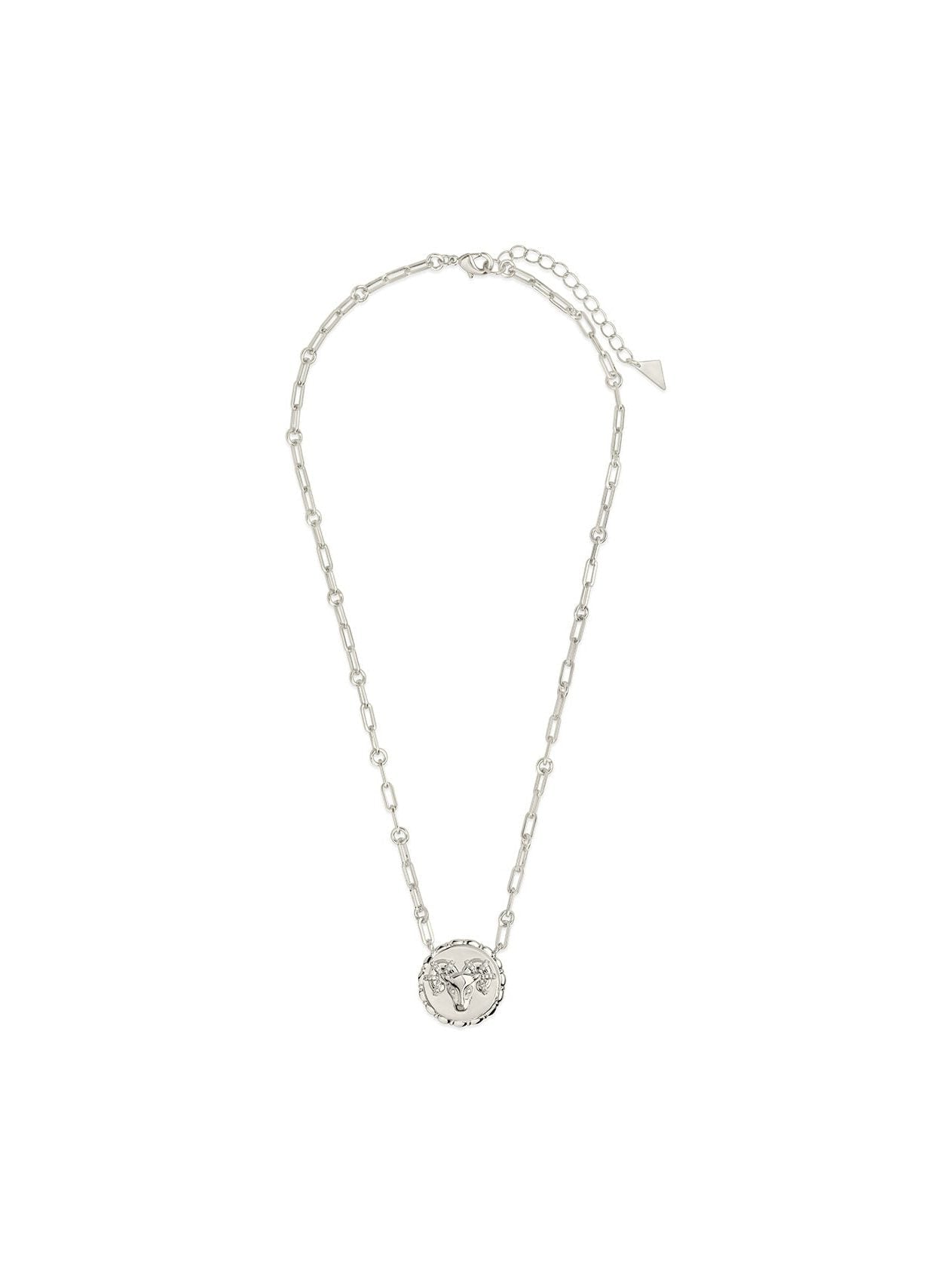 Bold CZ Zodiac Link Pendant Necklace - Courbe et Compagnie