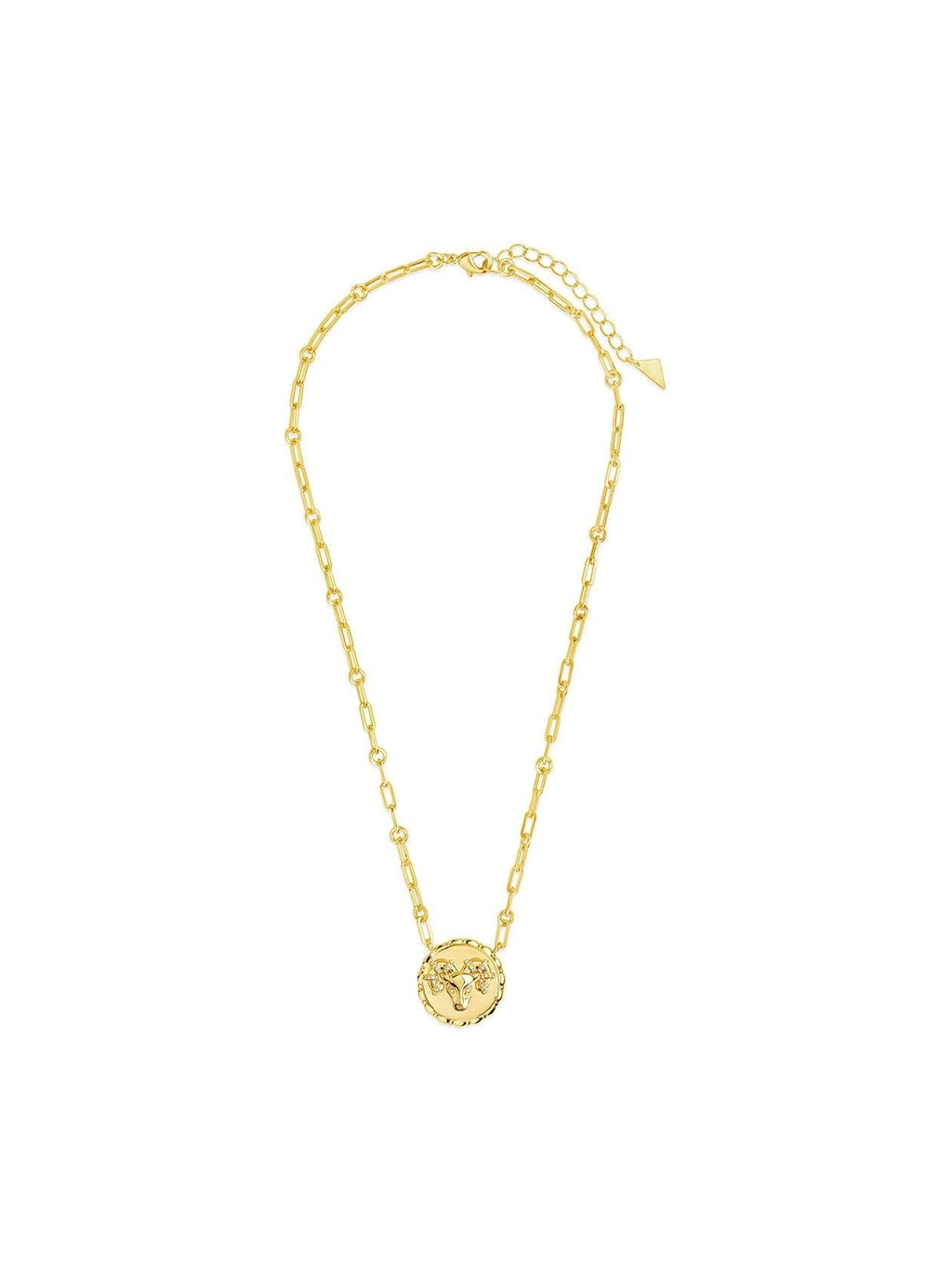 Bold CZ Zodiac Link Pendant Necklace - Courbe et Compagnie
