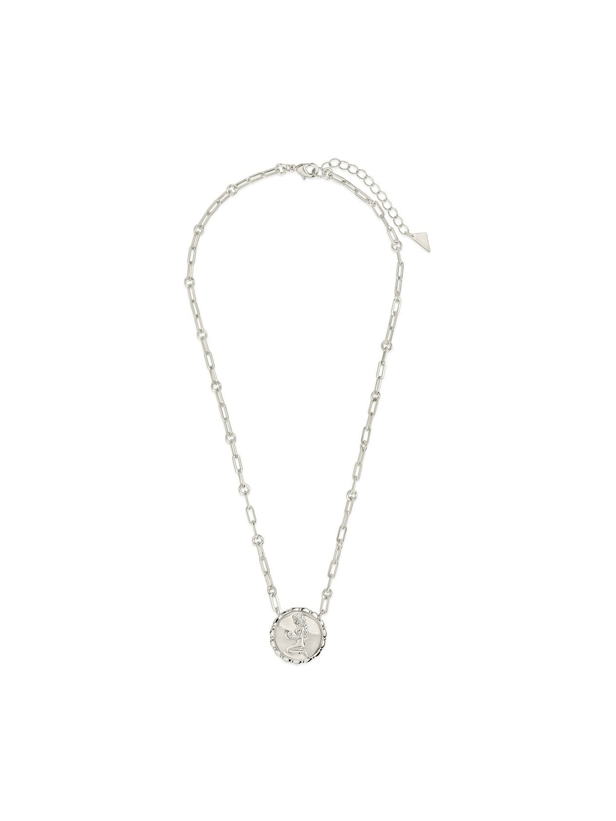 Bold CZ Zodiac Link Pendant Necklace - Courbe et Compagnie