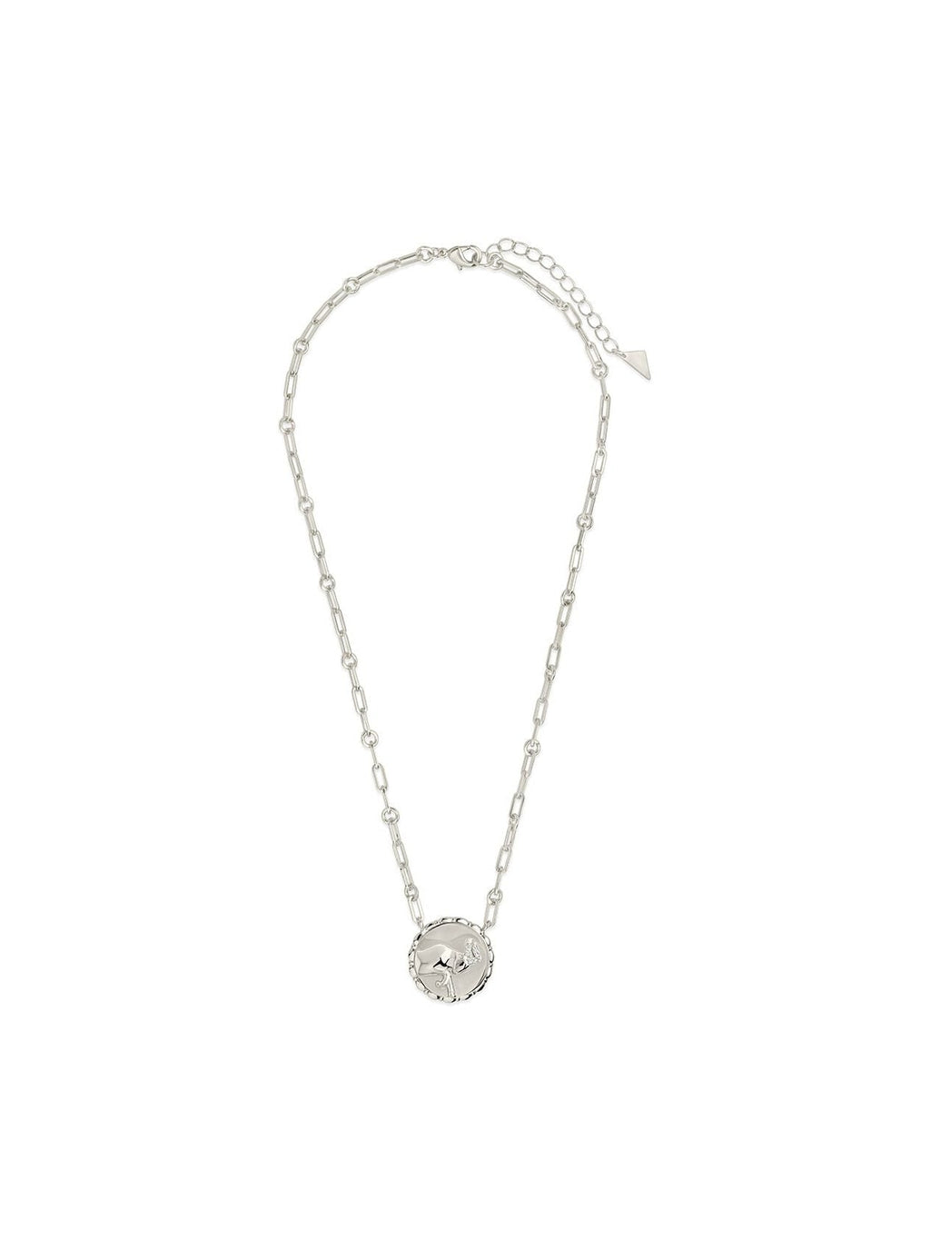 Bold CZ Zodiac Link Pendant Necklace - Courbe et Compagnie