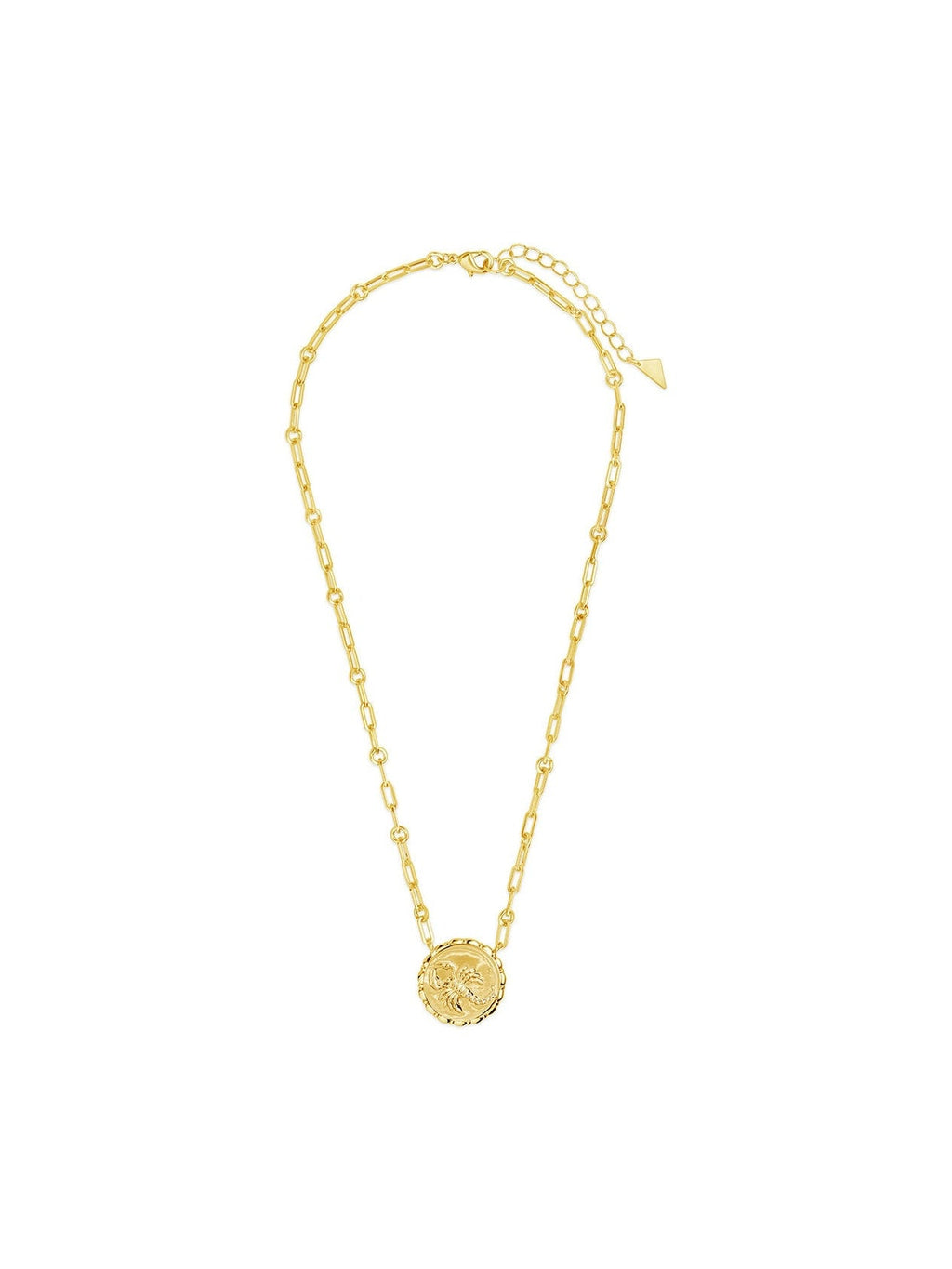 Bold CZ Zodiac Link Pendant Necklace - Courbe et Compagnie