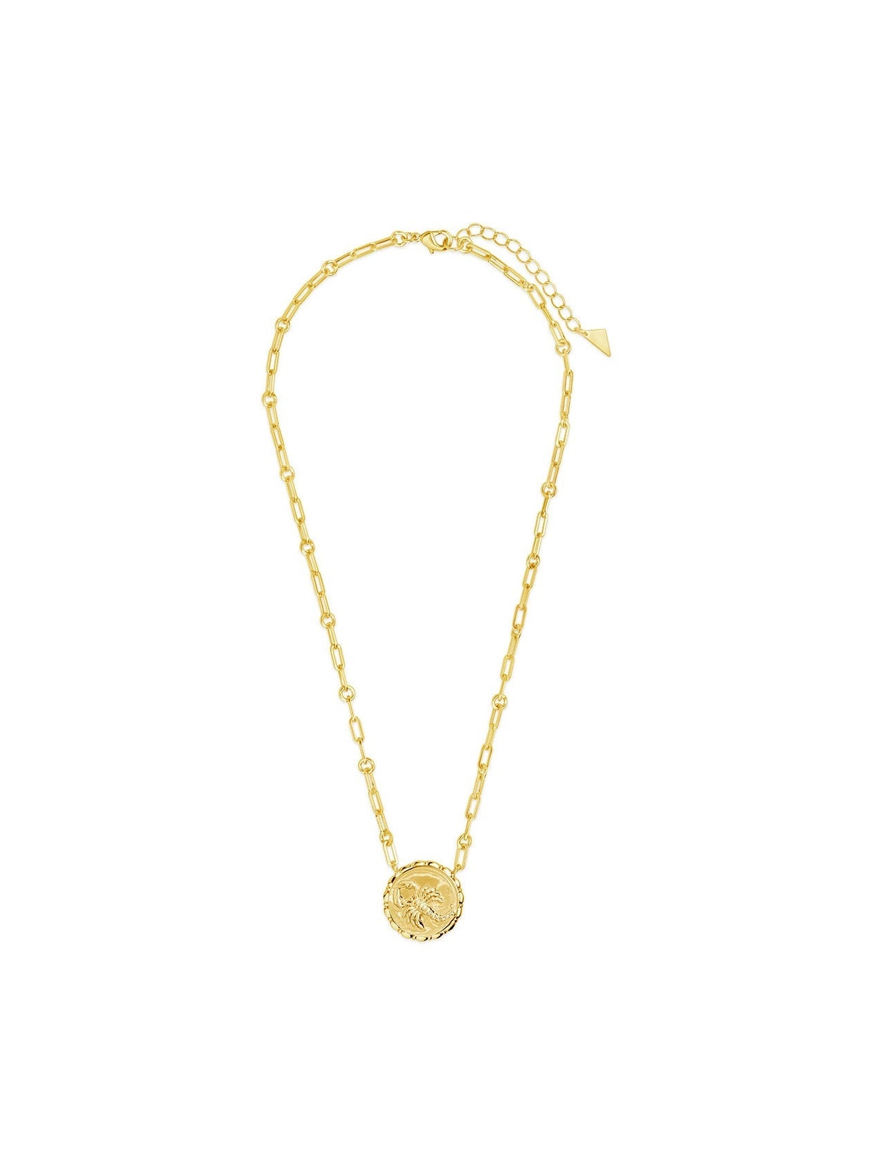 Bold CZ Zodiac Link Pendant Necklace - Courbe et Compagnie