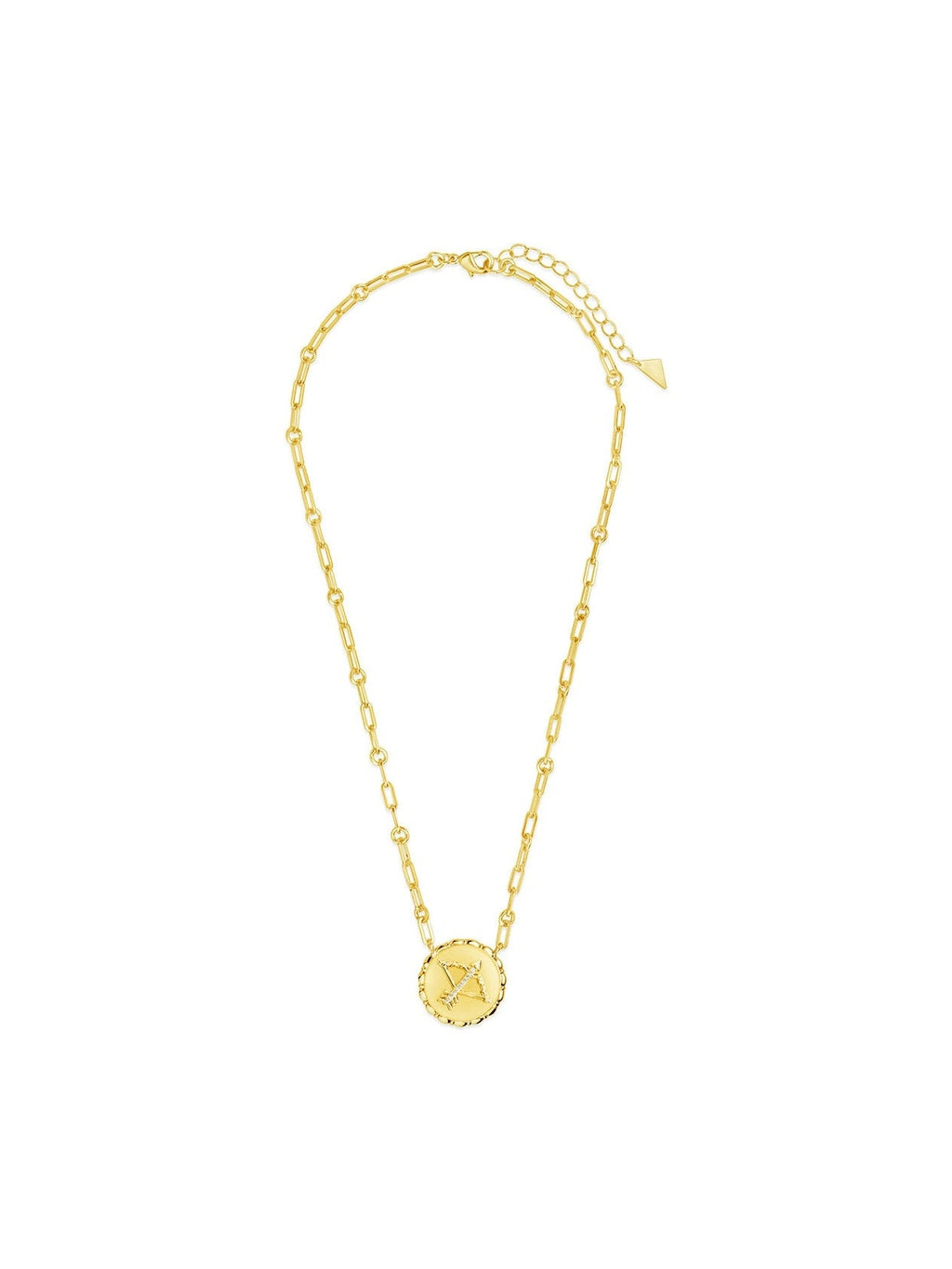 Bold CZ Zodiac Link Pendant Necklace - Courbe et Compagnie