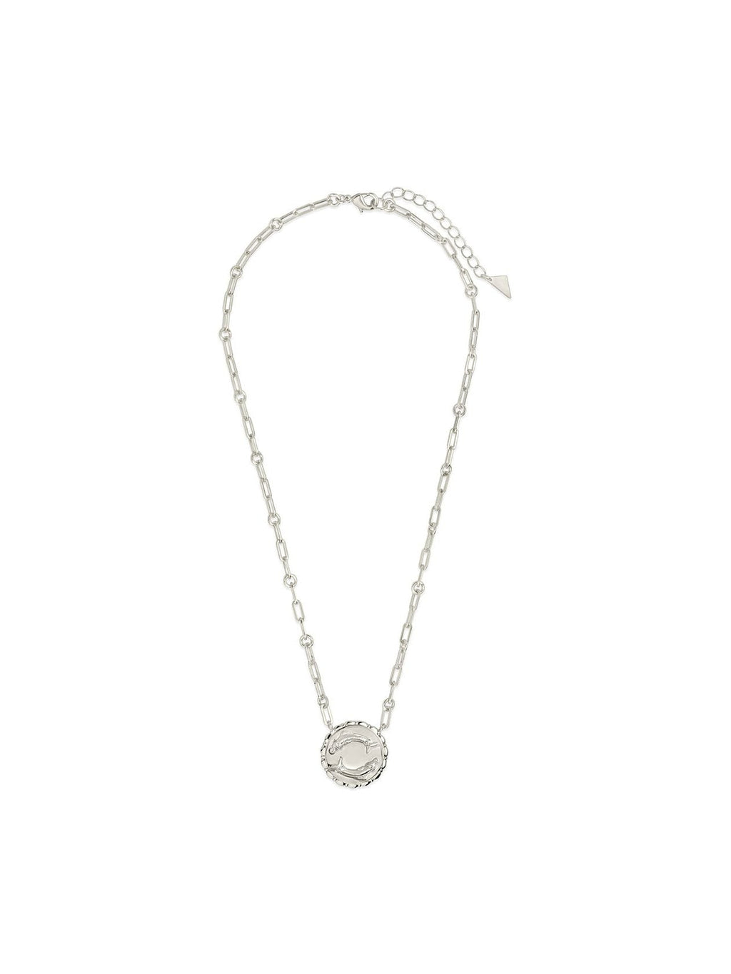 Bold CZ Zodiac Link Pendant Necklace - Courbe et Compagnie