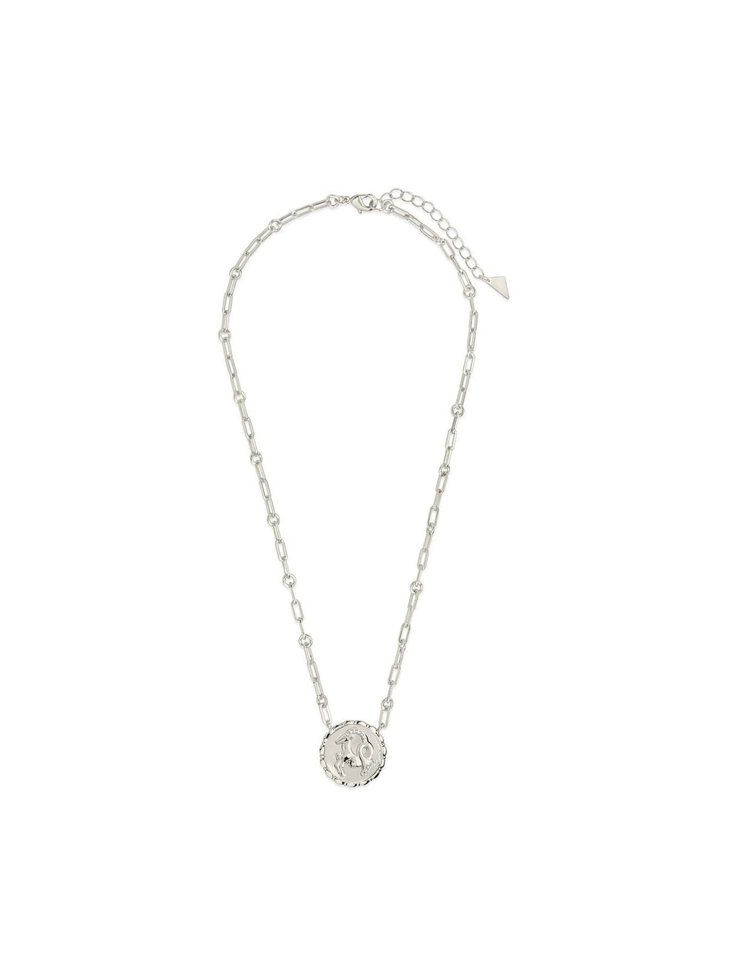 Bold CZ Zodiac Link Pendant Necklace - Courbe et Compagnie