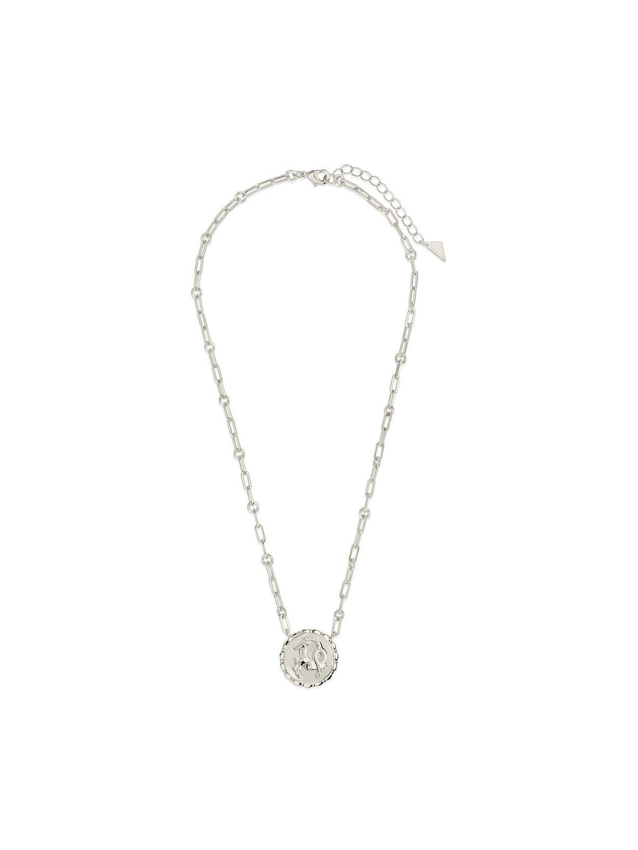Bold CZ Zodiac Link Pendant Necklace - Courbe et Compagnie
