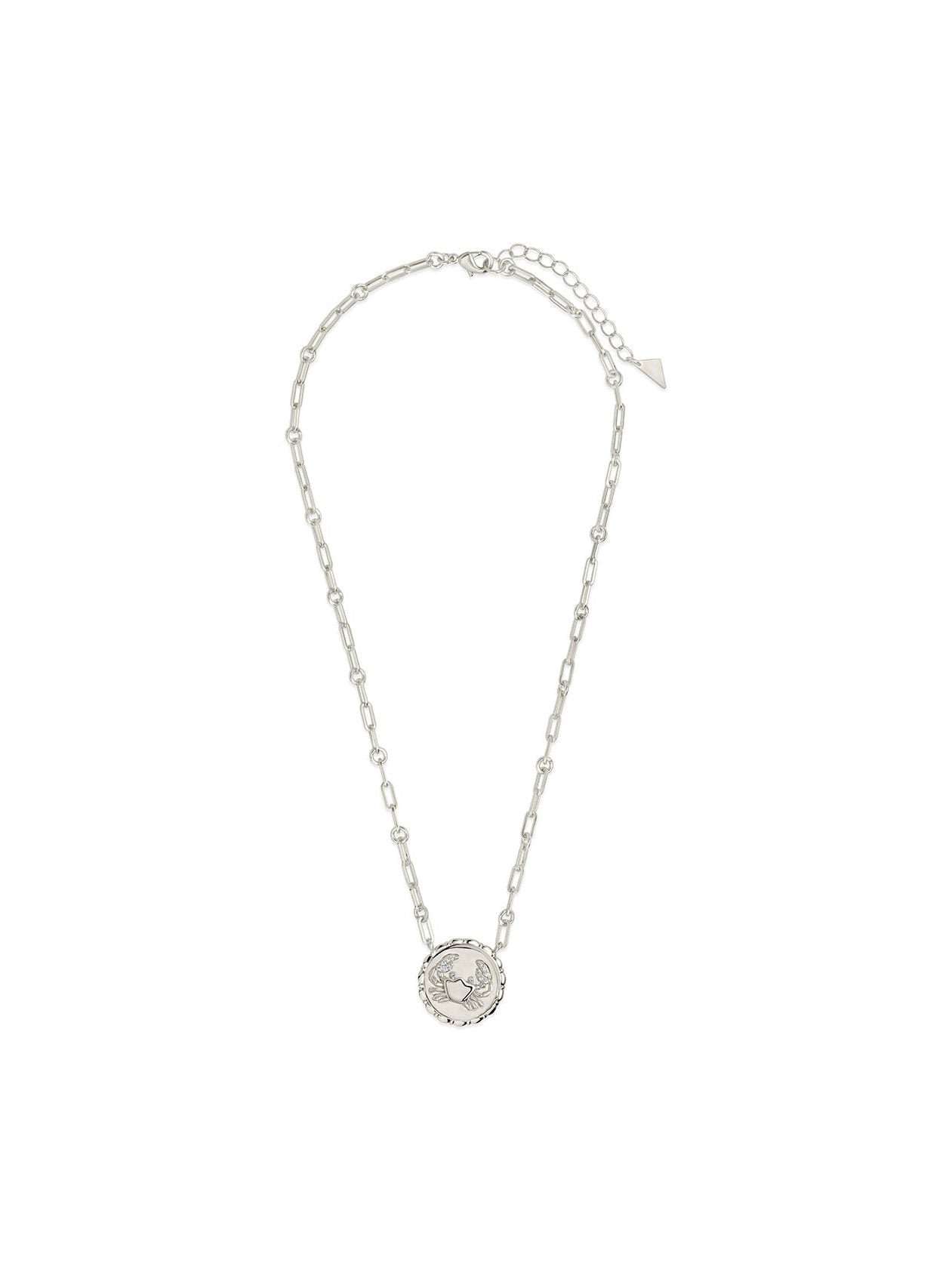 Bold CZ Zodiac Link Pendant Necklace - Courbe et Compagnie