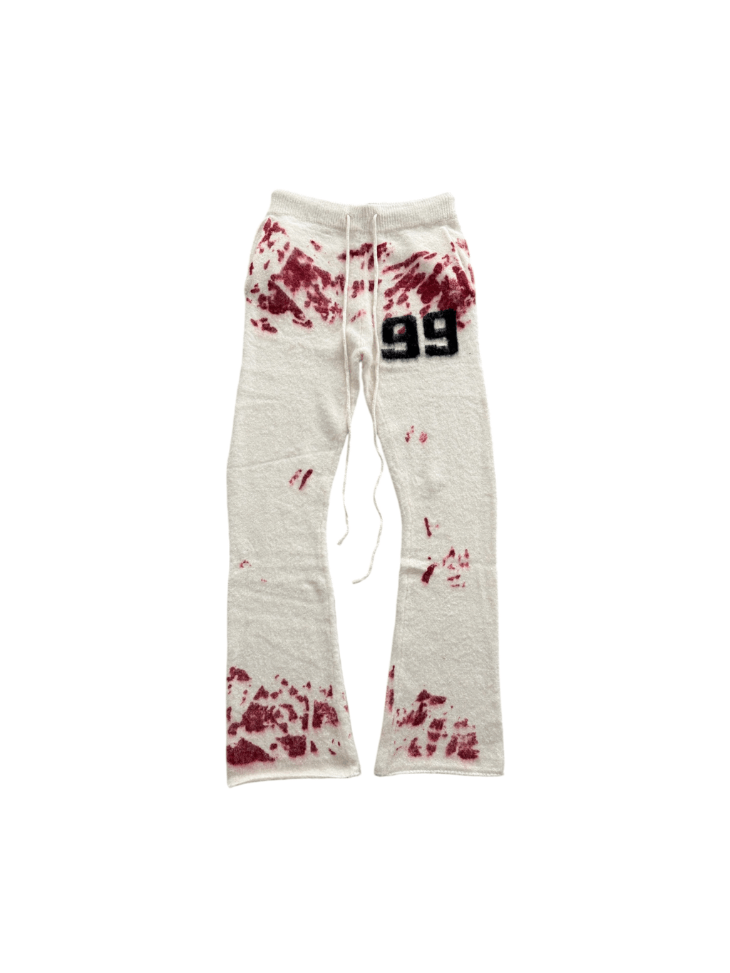 Brainwashed Splinter Mohair Pants Blood Red Design - Courbe et Compagnie