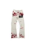 Brainwashed Splinter Mohair Pants Blood Red Design - Courbe et Compagnie