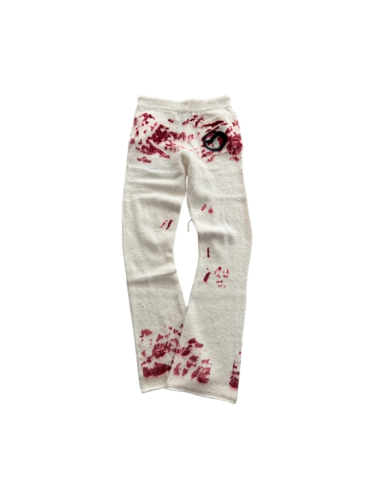 Brainwashed Splinter Mohair Pants Blood Red Design - Courbe et Compagnie
