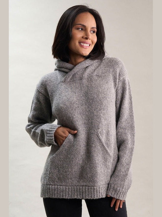 Briana Alpaca Hoodie Pullover - Courbe et Compagnie