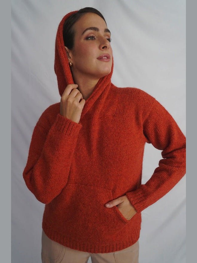 Briana Alpaca Hoodie Pullover - Courbe et Compagnie