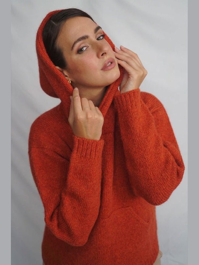 Briana Alpaca Hoodie Pullover - Courbe et Compagnie