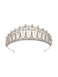Bridal Rhinestone Pearl Crown - Courbe et Compagnie