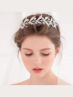 Bridal Rhinestone Pearl Crown - Courbe et Compagnie