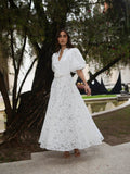 BROMELIA DRESS IN WHITE EYELET - Courbe et Compagnie